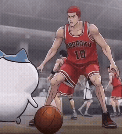 Basketball Player Number 10 Dribbling GIF