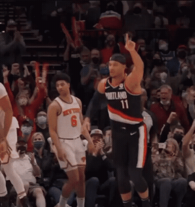 Basketball Player Number 11 In Front Of Crowd GIF