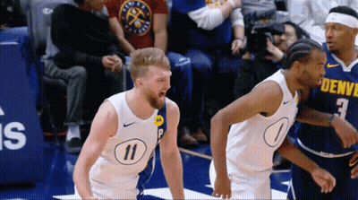 Basketball Player Number 11 Next To Another Player GIF