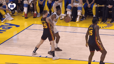 Basketball Player Number 15 Dribbling GIF