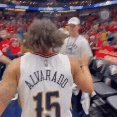 Basketball Player Number 15 Talking To Fan GIF