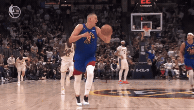 Basketball Player Number 19 Dribbling GIF