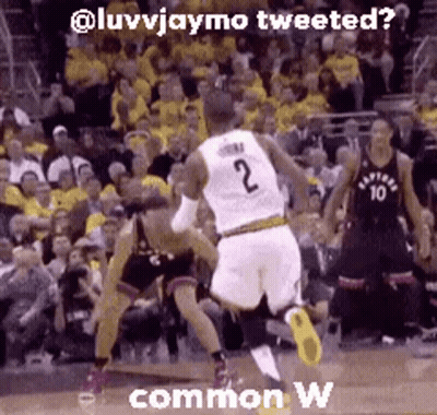 Basketball Player Number 2 Jumping Over Opponent GIF
