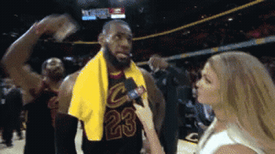 Basketball Player Number 23 Being Interviewed GIF