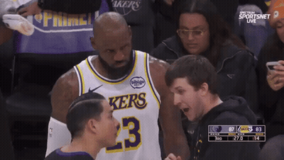 Basketball Player Number 23 Talking To Fan GIF