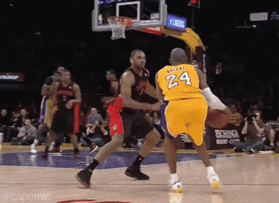 Basketball Player Number 24 Dribbling Ball