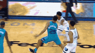Basketball Player Number 25 Dribbling GIF