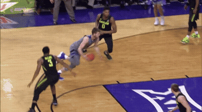 Basketball Player Number 3 Dribbling GIF