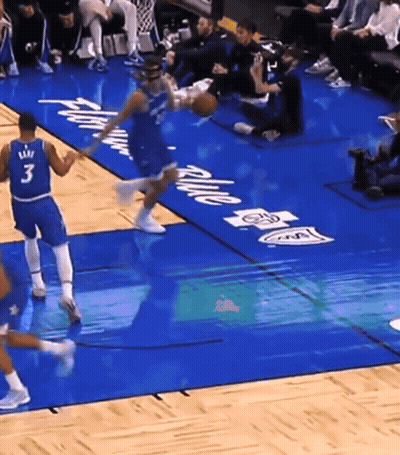 Basketball Player Number 3 Dribbling GIF