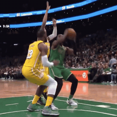 Basketball Player Number 33 Blocking Shot GIF