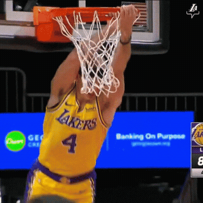 Basketball Player Number 4 Dunking GIF
