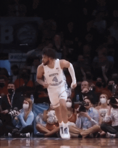 Basketball Player Number 4 Running On Court GIF