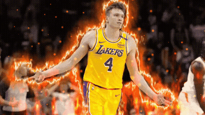 Basketball Player Number 4 Surrounded By Flames GIF