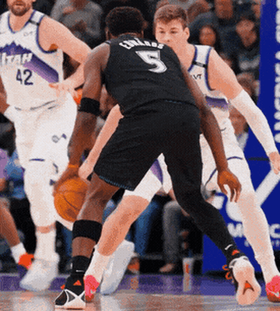 Basketball Player Number 5 Dribbling GIF