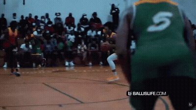 Basketball Player Number 5 Dribbling GIF
