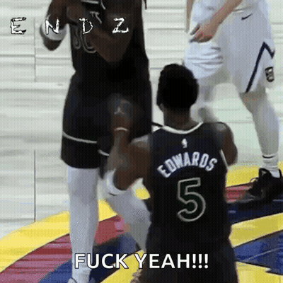 Basketball Player Number 5 Kneeling GIF