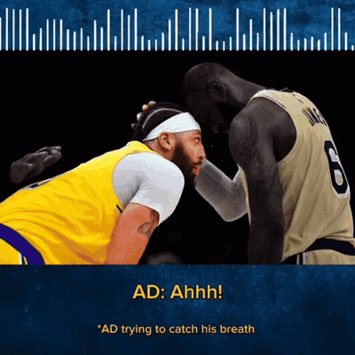 Basketball Player Number 6 Kissing Another Player's Nose GIF