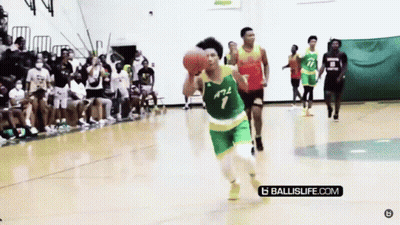Basketball Player Number 7 Dribbling Ball GIF