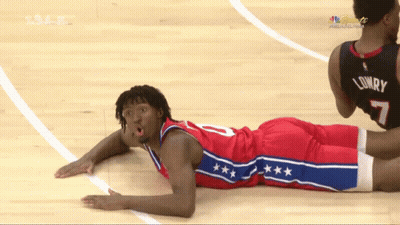 Basketball Player Number 7 Lying GIF