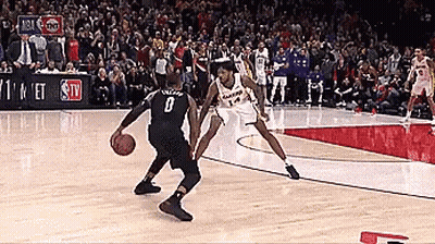 Basketball Player Number 8 Dribbling GIF