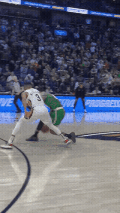 Basketball Player Number 8 Playing Against Opponent GIF