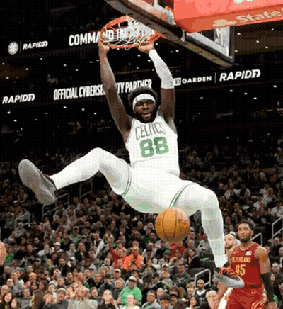 Basketball Player Number 88 Dunking GIF