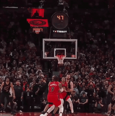 Basketball Player Number 9 In Front Of Crowd GIF