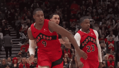 Basketball Player Number 9 Running To Basket GIF