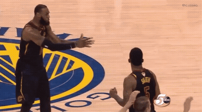 Basketball Player Raising Hands GIF