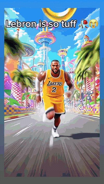 Basketball Player Running Down Street GIF