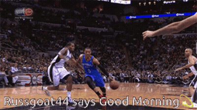 Basketball Player Says Good Morning Dribbling GIF