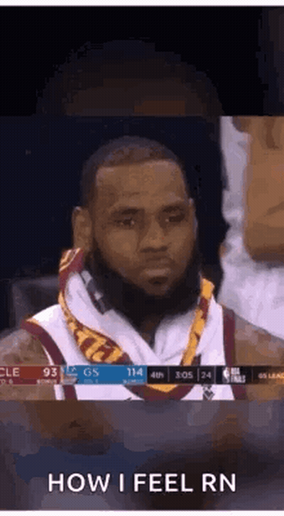 Basketball Player Sitting In Stands With Scarf GIF