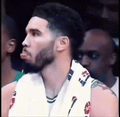 Basketball Player Sitting In Stands GIF