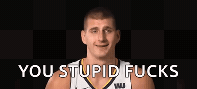 Basketball Player Smiling Says You Stupid Fucks GIF