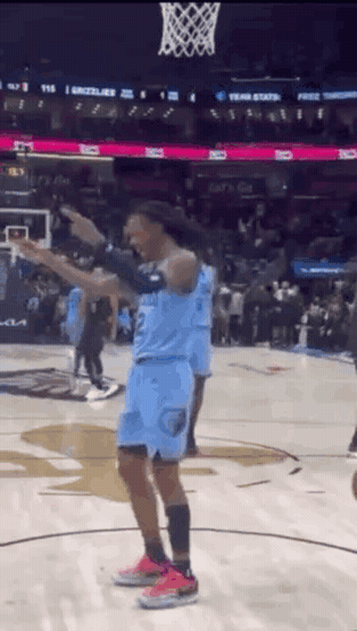 Basketball Player Standing With Arms Out GIF