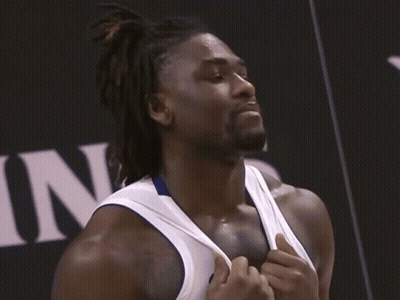 Basketball Player Taking Off Shirt GIF
