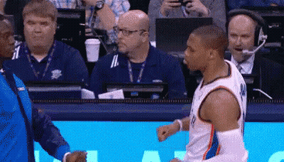 Basketball Player Talking To Man GIF