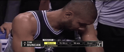 Basketball Player Tim Duncan Sitting Down GIF