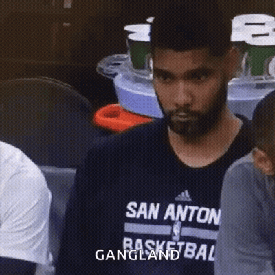 Basketball Player Tim Duncan Sitting GIF