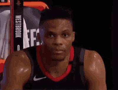 Basketball Player Up Close With Westbrook Sign GIF