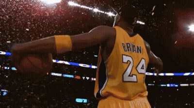 Basketball Player Wearing A Yellow Jersey With The Number 24 GIF