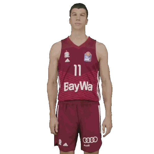Basketball Player Wearing Baywa Jersey Sticker