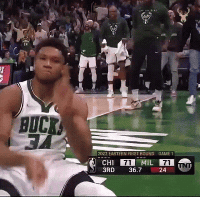 Basketball Player Wearing Buck 34 Jersey GIF