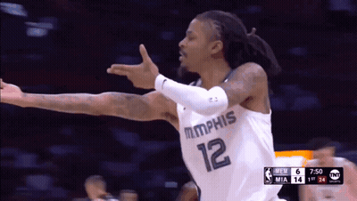 Basketball Player Wearing Memphis 12 Jersey GIF