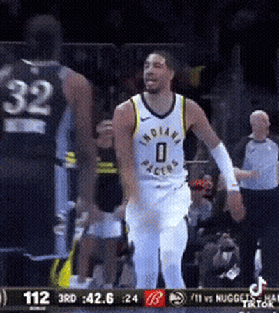 Basketball Player Wearing Number 0 Jersey GIF