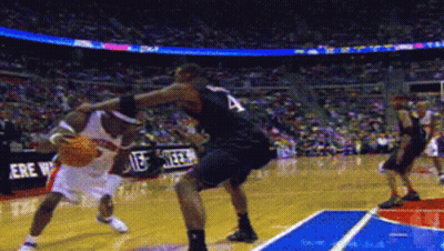 Basketball Player Wearing Number 4 GIF