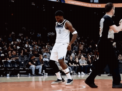 Basketball Player Wearing Number 5 Jersey GIF