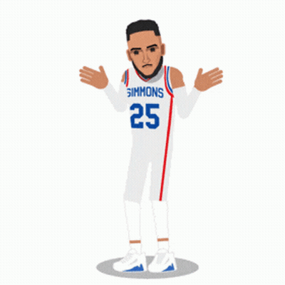 Basketball Player Wearing Simmons 25 Jersey GIF