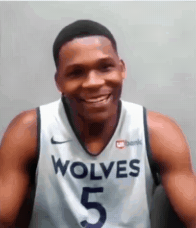 Basketball Player Wearing Wolves Jersey GIF