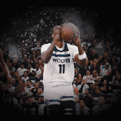 Basketball Player Wearing Wolves Jersey GIF